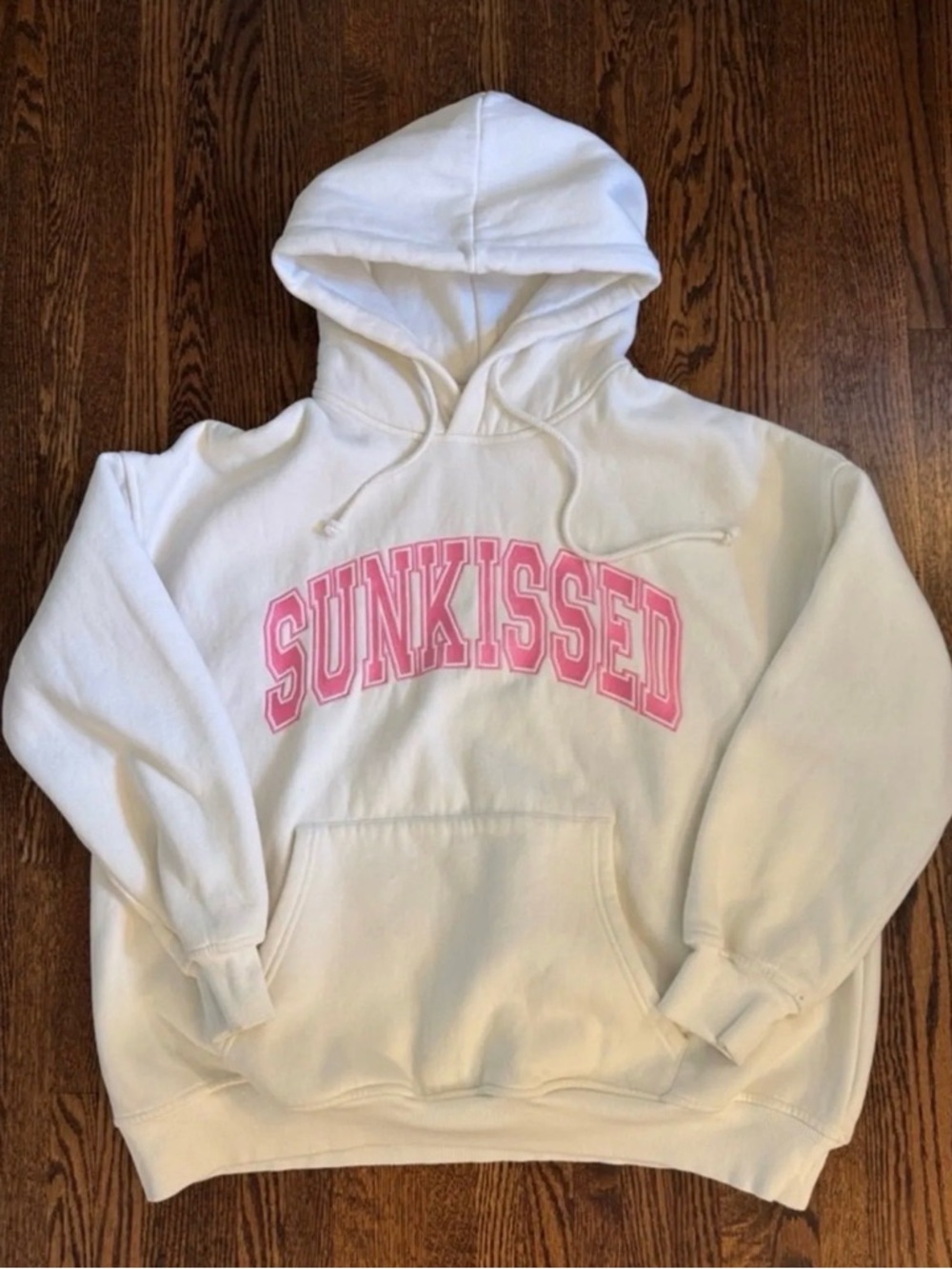 White "SUNKISSED" Pullover Hoodie Sweatshirt - Women's - Picture 2 of 7